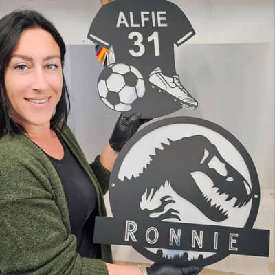 Tracey with a custom order