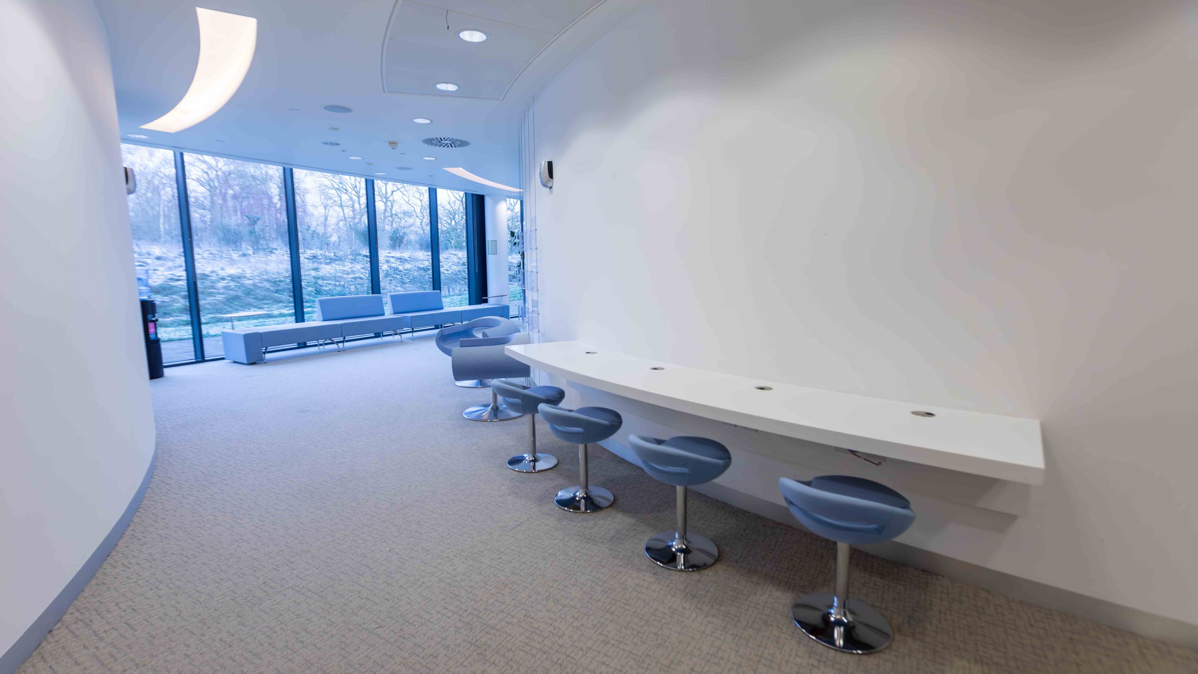 Reception area in the Johnson & Johnson Institute facility location in Wokingham, United Kingdom