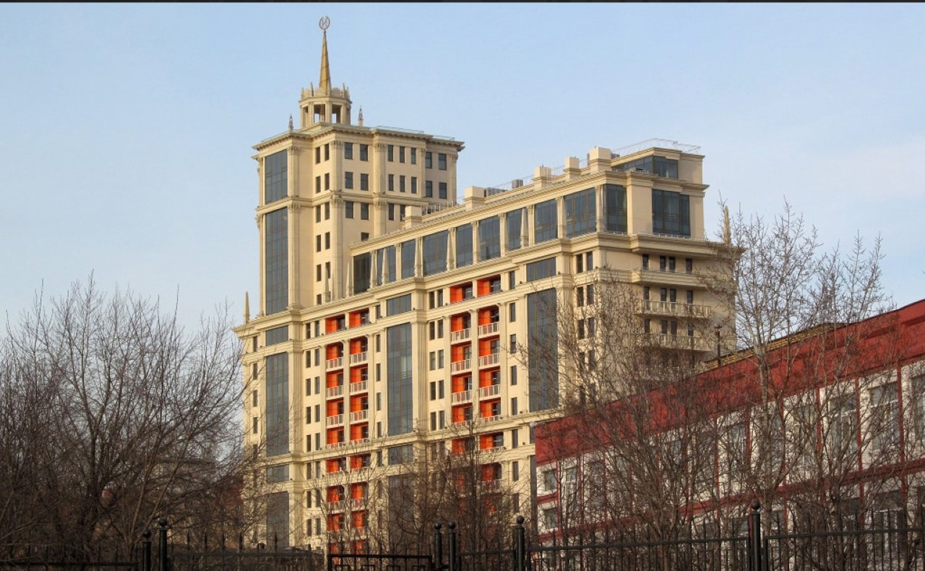 Exterior of the Johnson & Johnson Institute facility location in Moscow, Russia