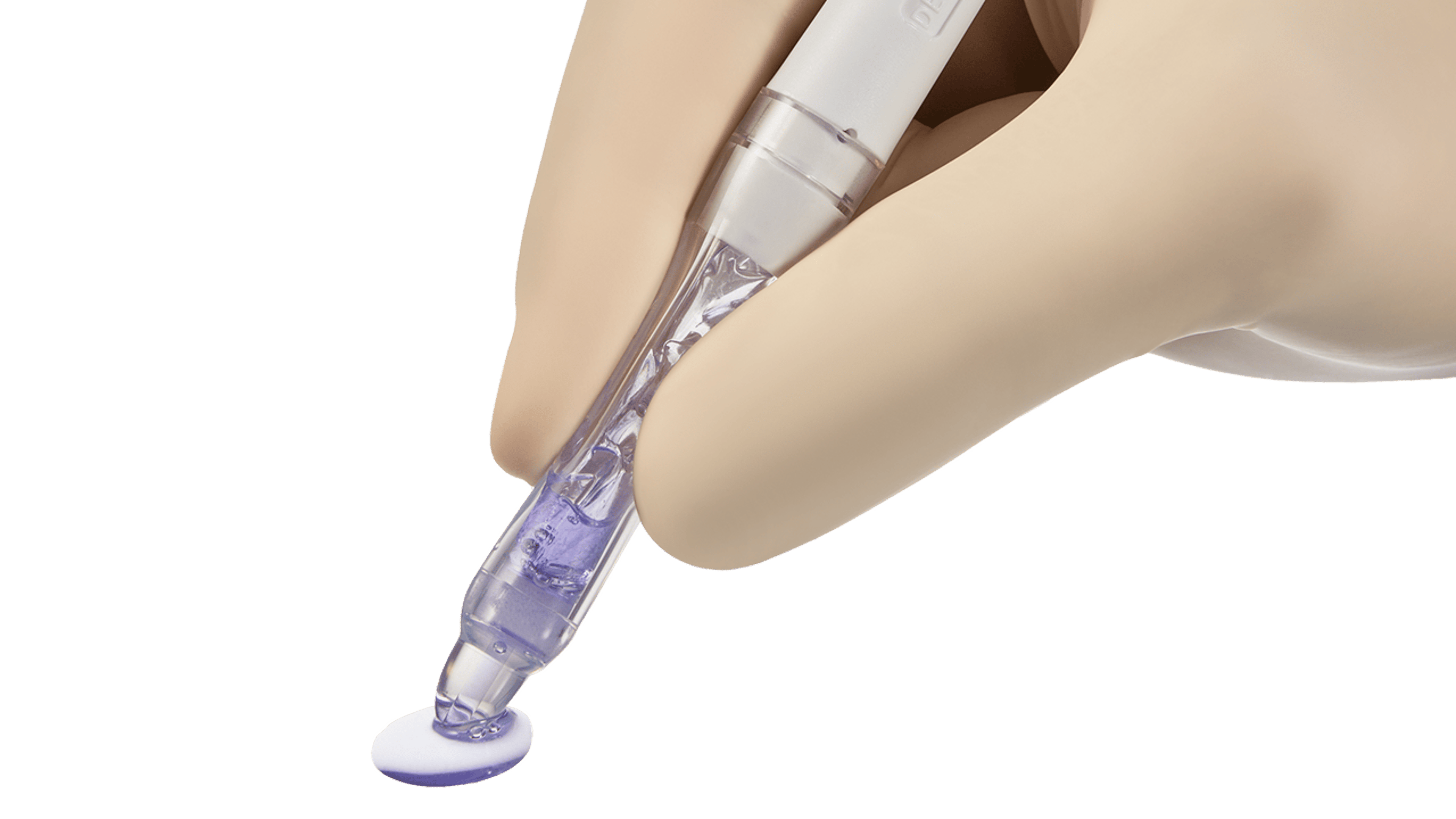 hand holding dermabond advanced skin closure device