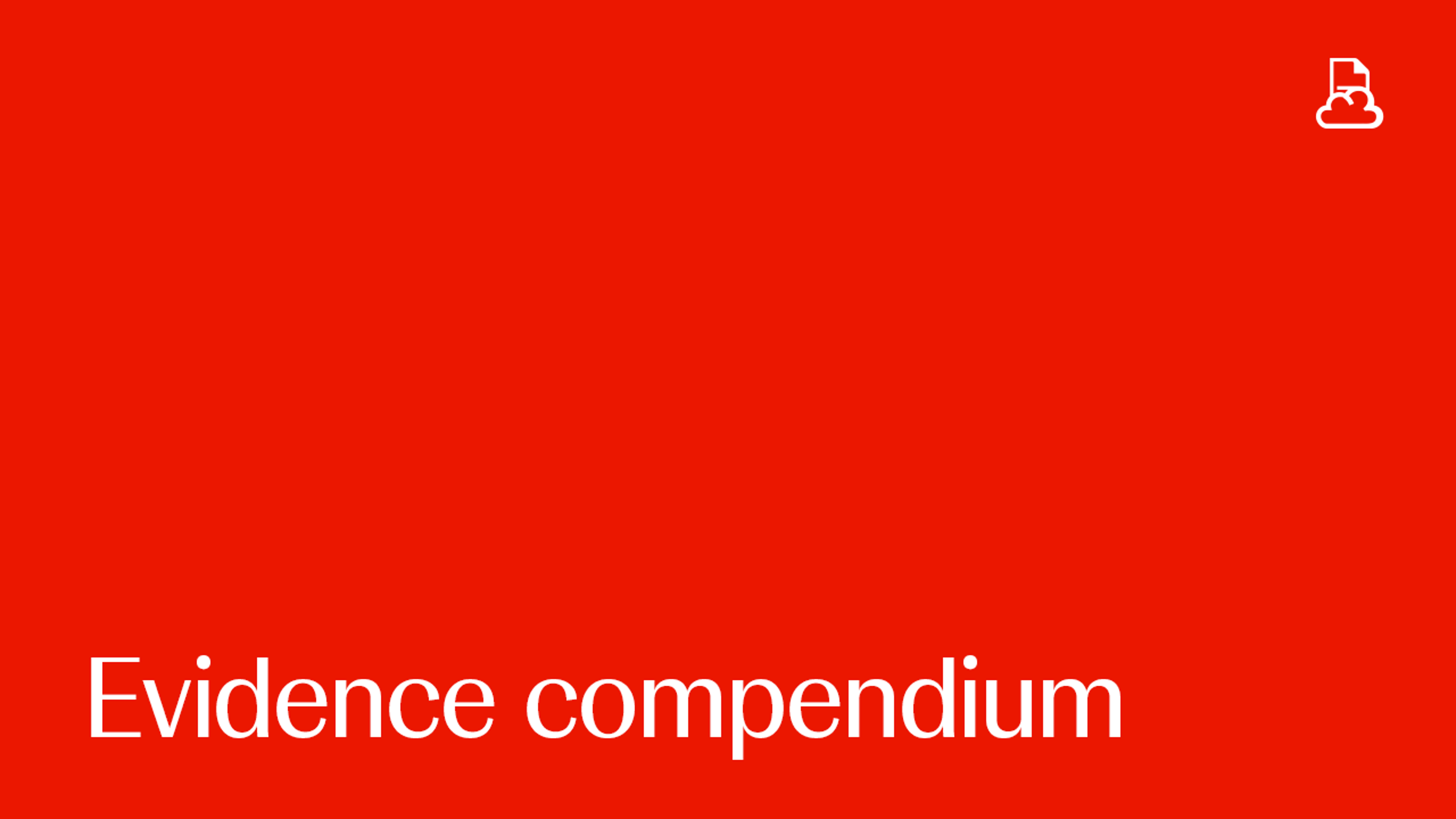 Orthopedics evidence compendium