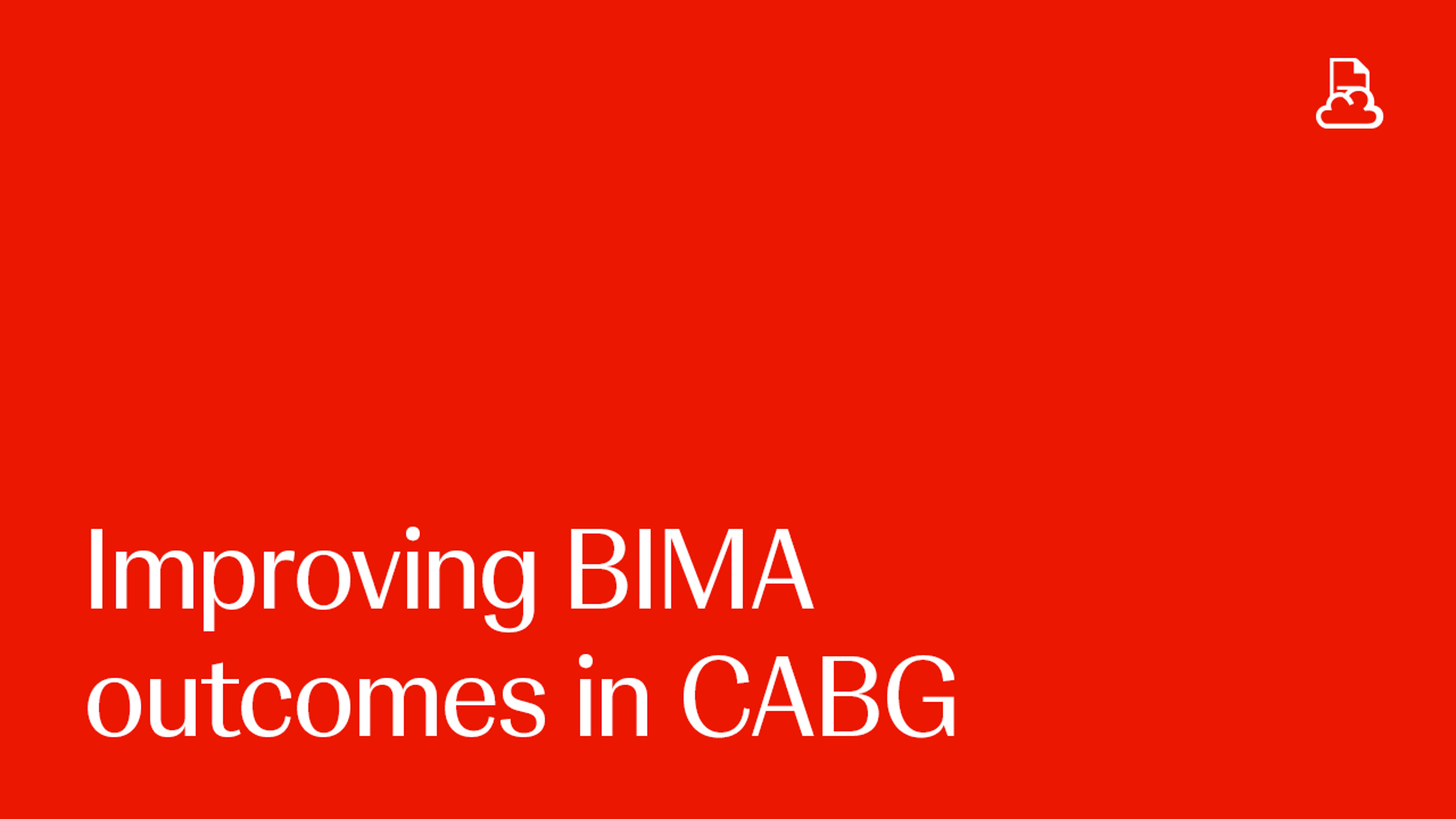 Improving BIMA outcomes in CABG