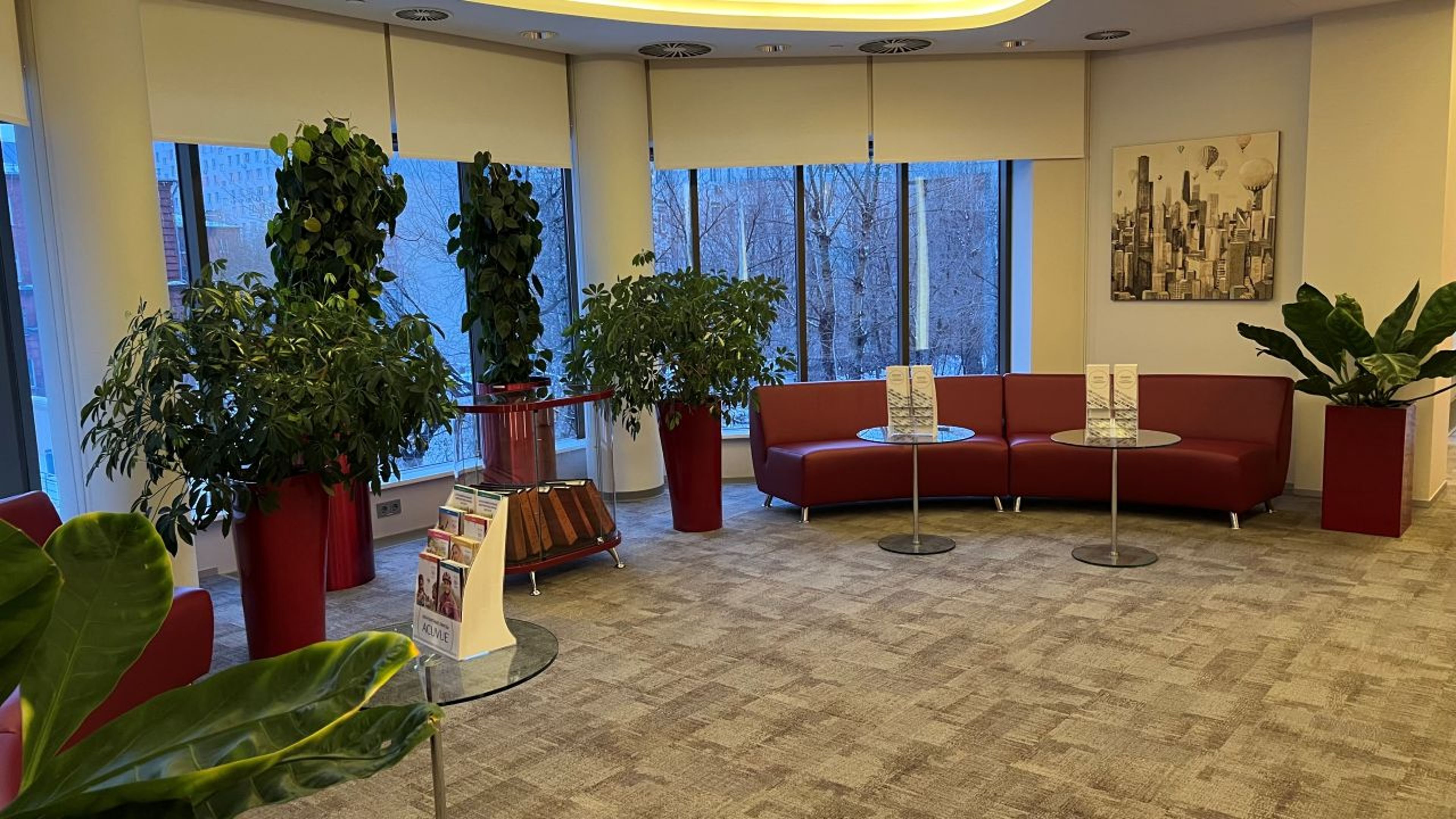 Hall in the Johnson & Johnson Institute facility location in Moscow, Russia