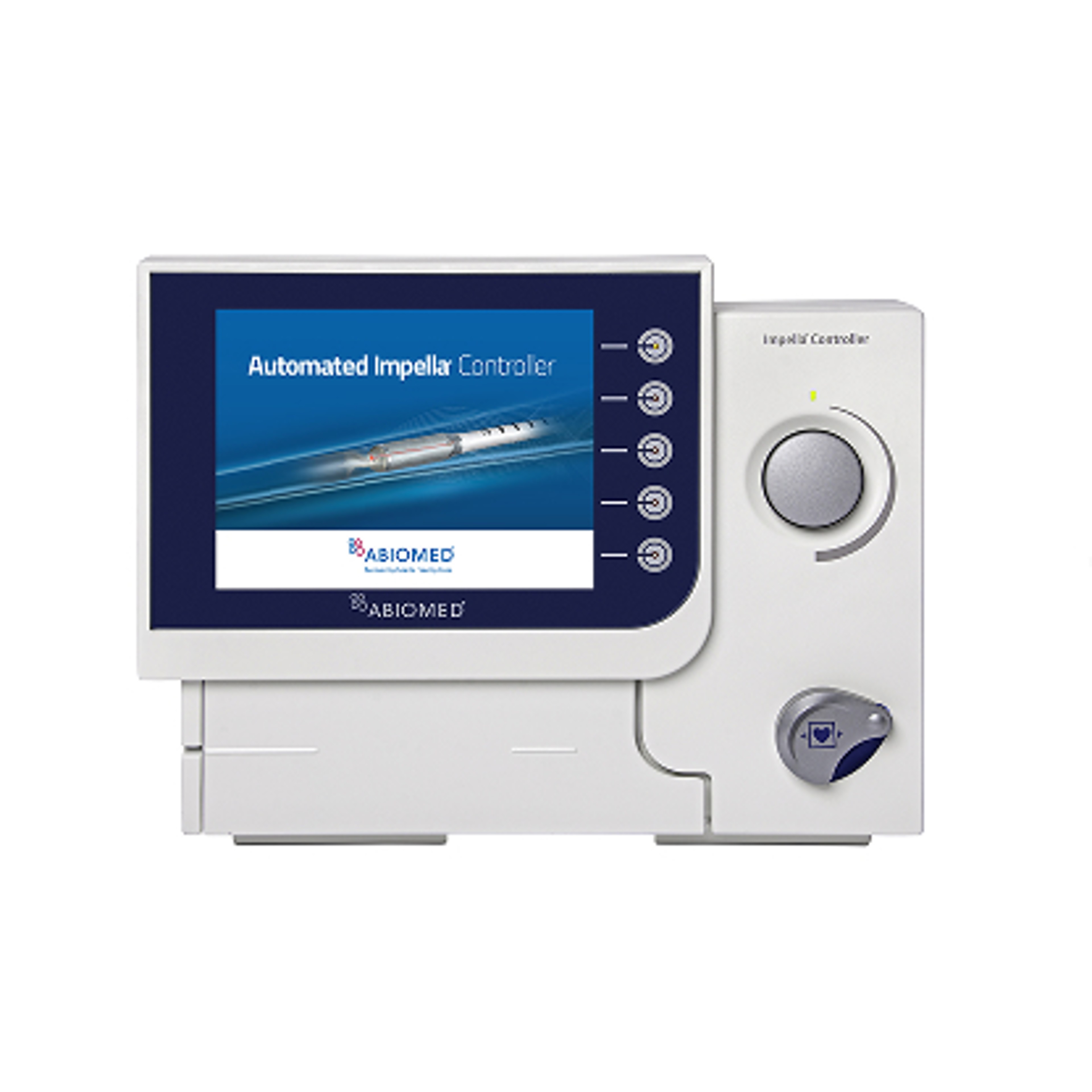 Automated Impella Controller™ displaying the boot‑up screen with the Impella catheter image and system startup interface.