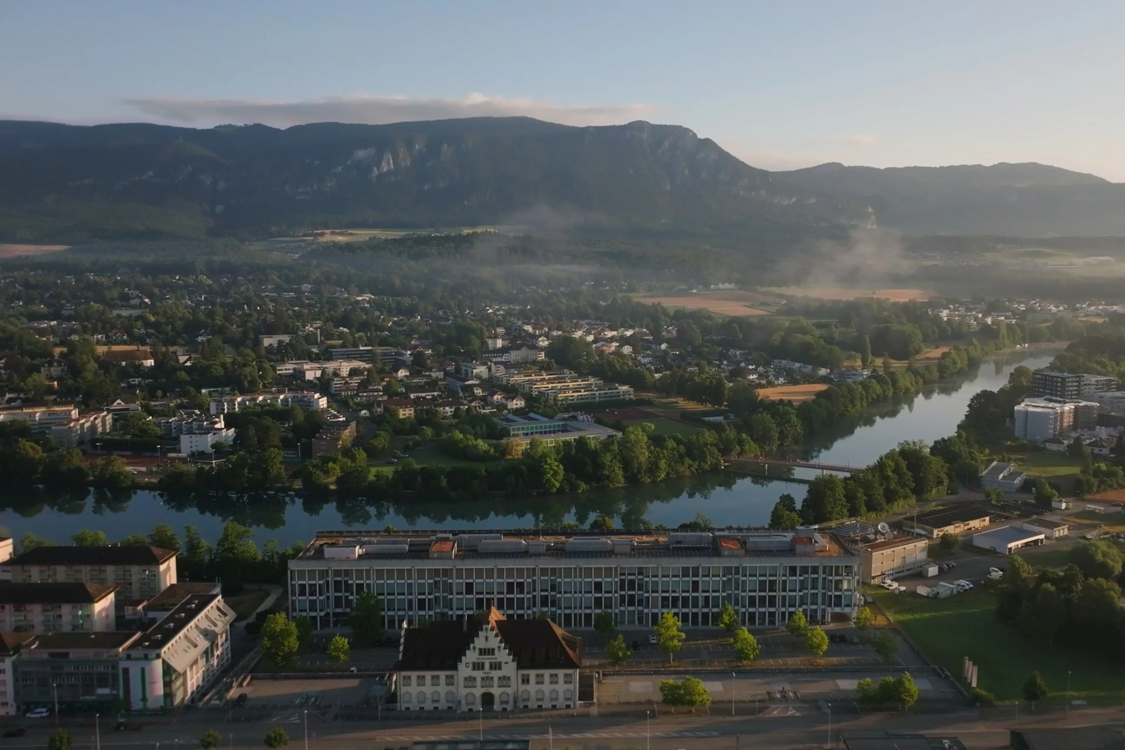 Exterior of the Johnson & Johnson Institute facility location in Solothurn, Switzerland