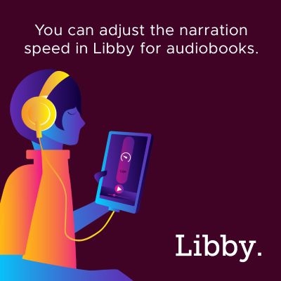 You can adjust narration speed in Libby for audiobooks.