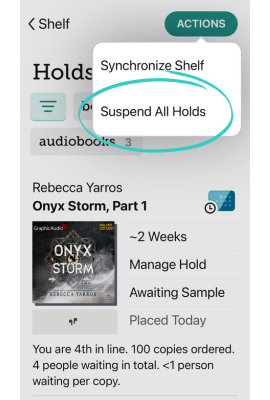 Suspend All Holds in Libby
