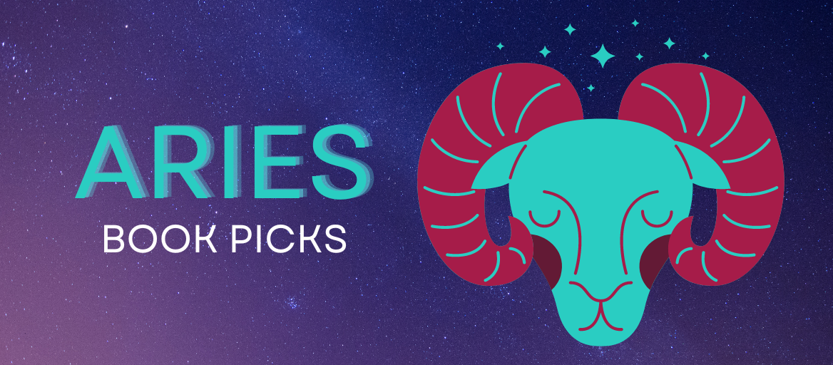 Illustration of a ram and the headline: Aries Book Picks