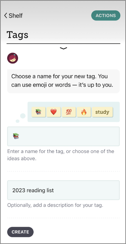 Tags in the Libby app