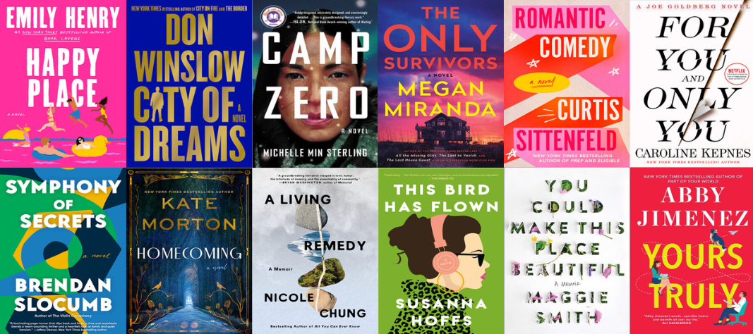 A collage of book covers featuring titles being published in April 2023