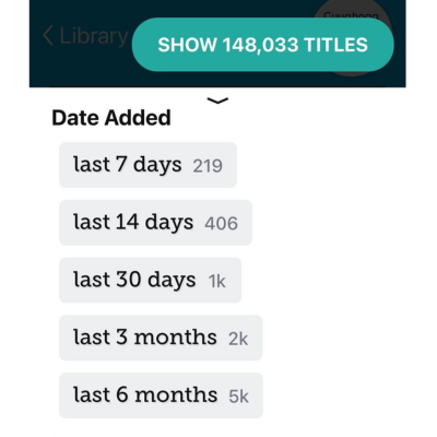Date added filter in Libby