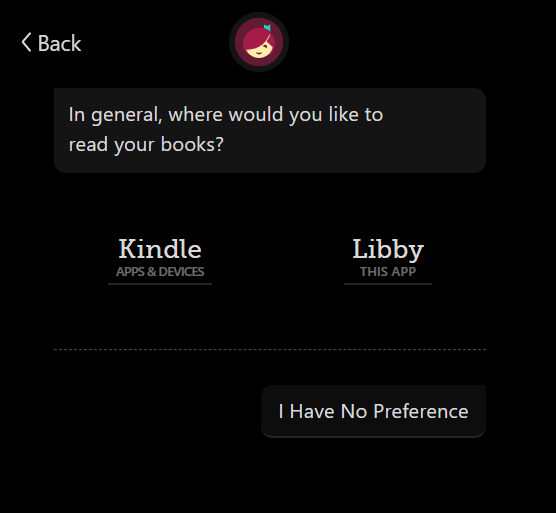 Set preferences in Libby