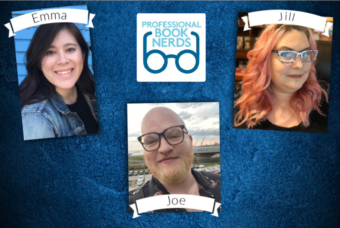 Pictures of the Professional Book Nerds podcast hosts