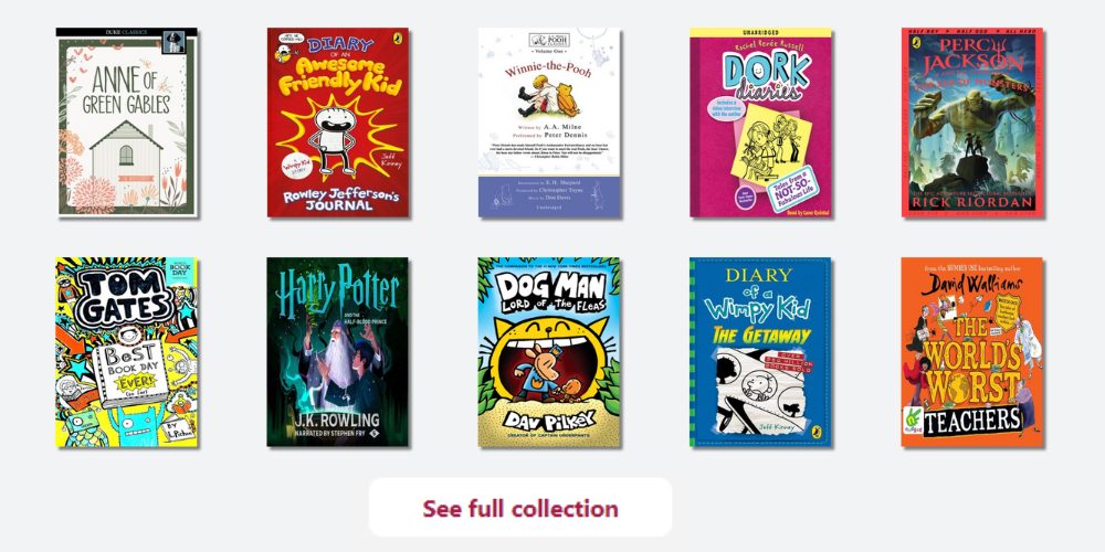 Most popular kids titles in the Libby app