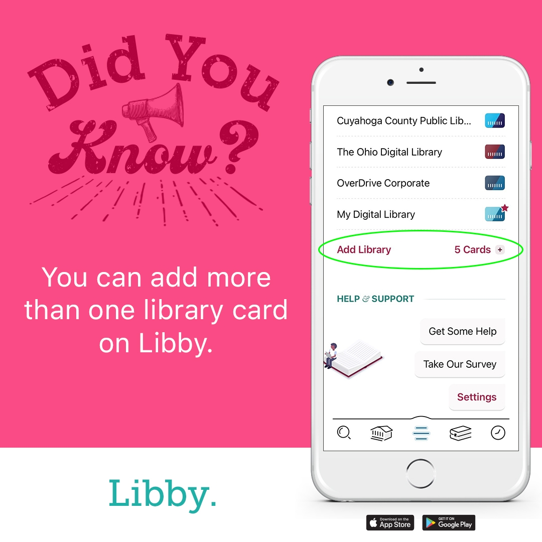 You can add more than one library card in Libby.