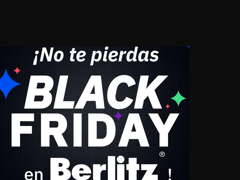 Cursos de idiomas en Black Friday de Berlitz.