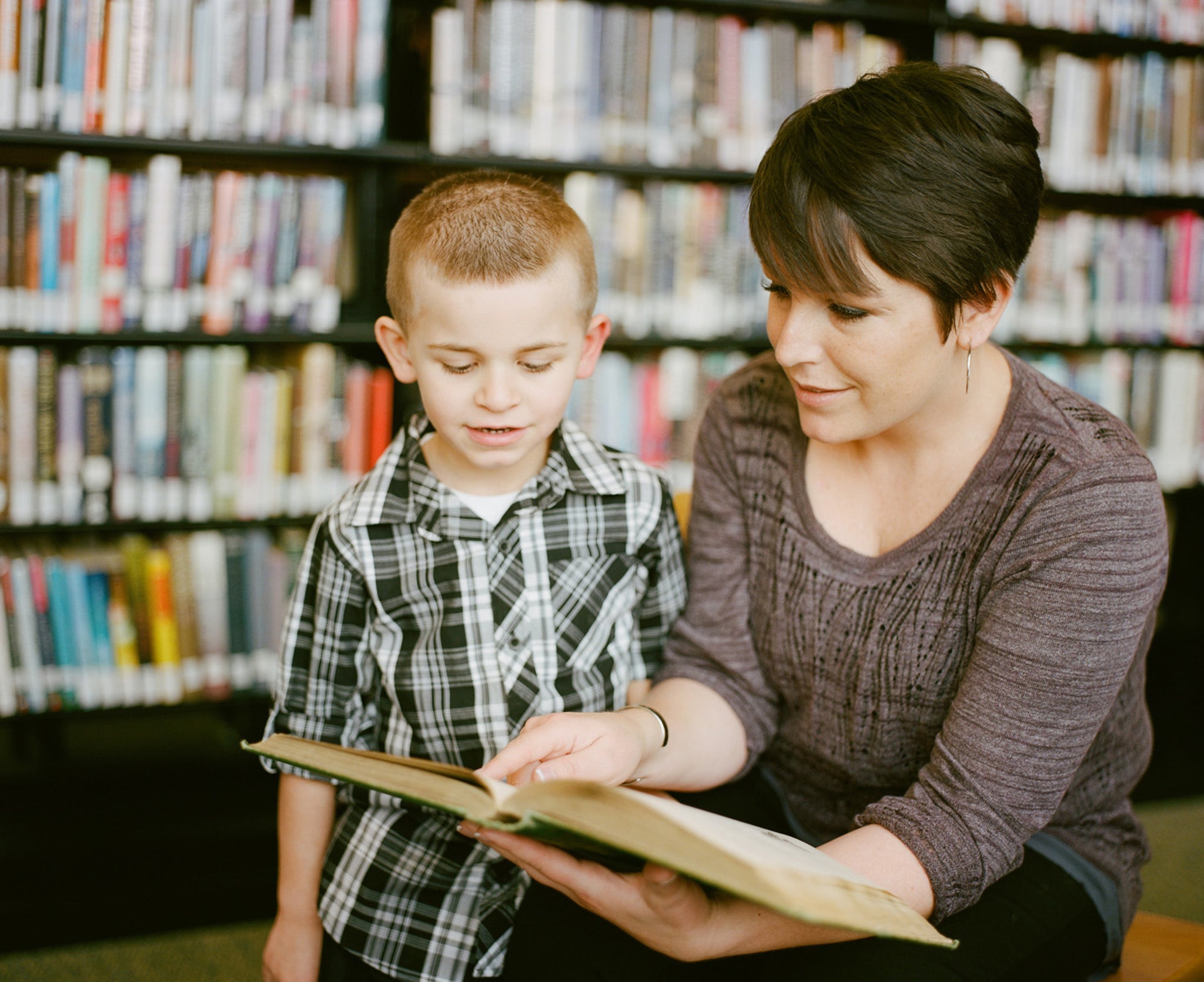Taking your children to the library and learning with them may help both of you.
