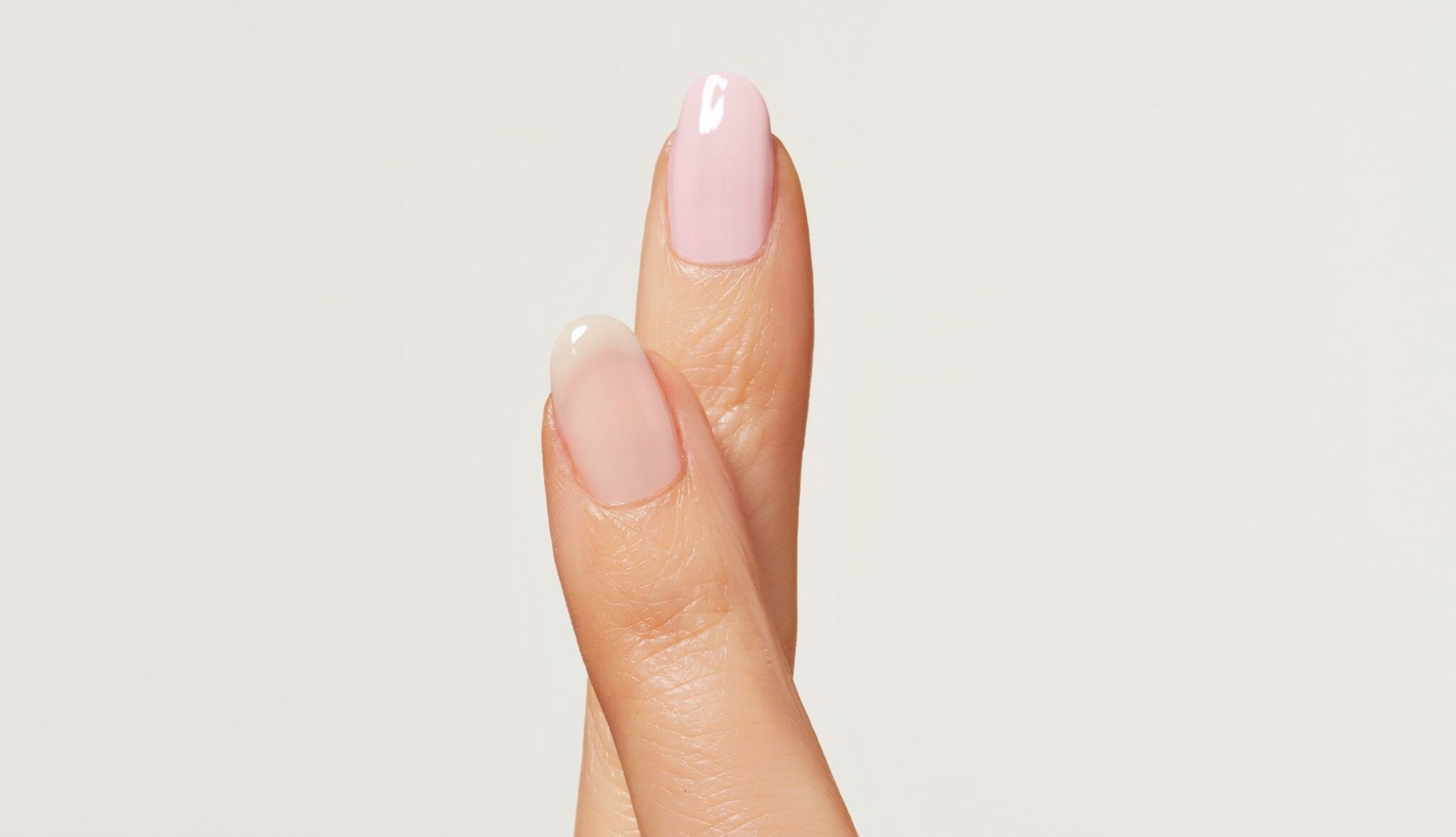 opaque light pink nail polish