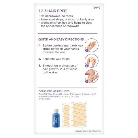 Hair Remover Wax Strip KIT (body) back
