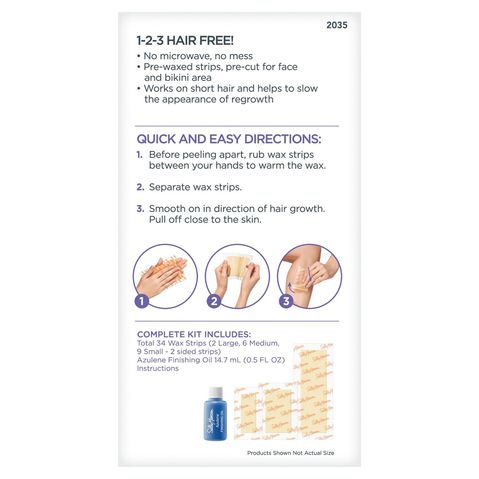 Hair Remover Wax Strip Kit back