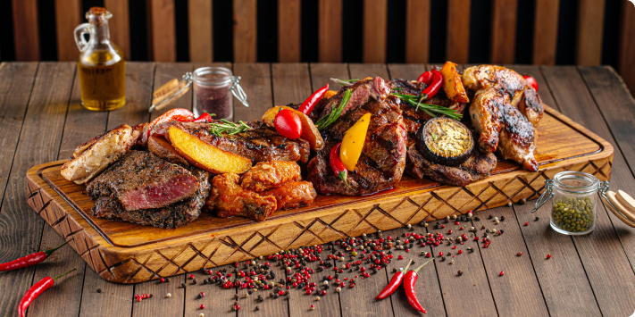 Bandejas y tablas para parrilla