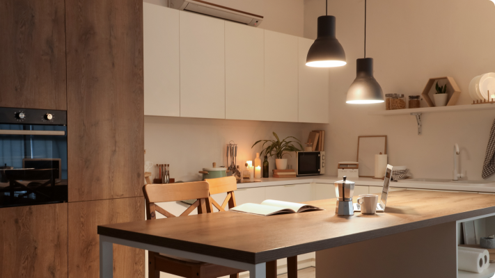 Iluminación colgante para cocina