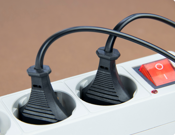 Uso correcto de una extensión eléctrica