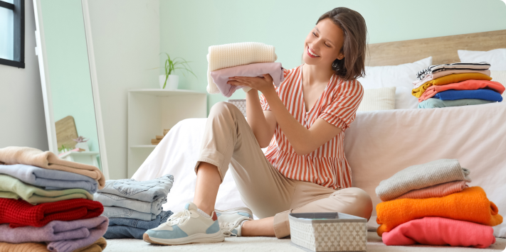 Doblar ropa para guardar