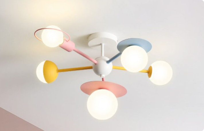 Lámparas de techo, veladores y apliques para dormitorio infantil