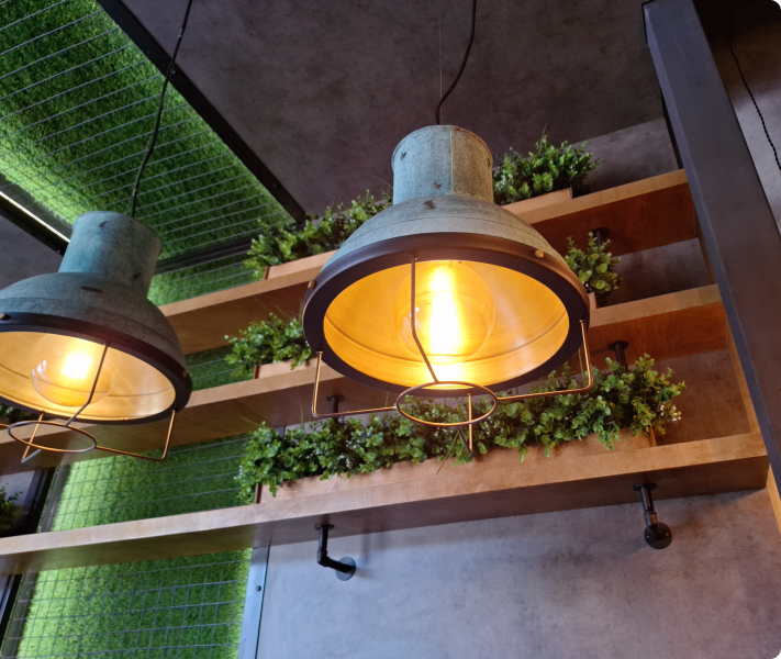 Iluminación estilo industrial