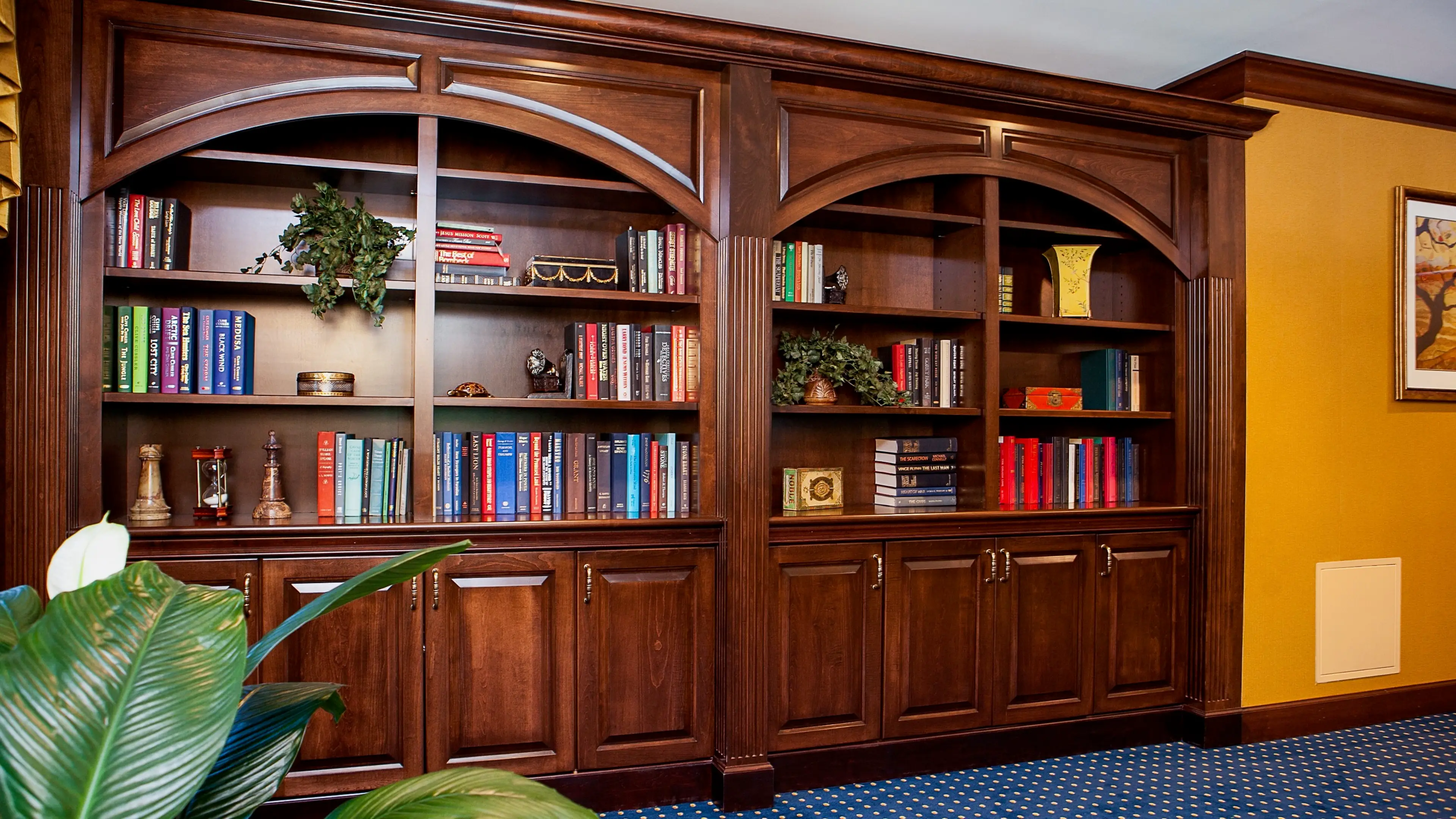 Litchfield bookcases in Serenade Library