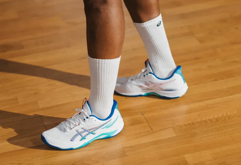 Close-up on handball shoes NETBURNER BALLISTIC.