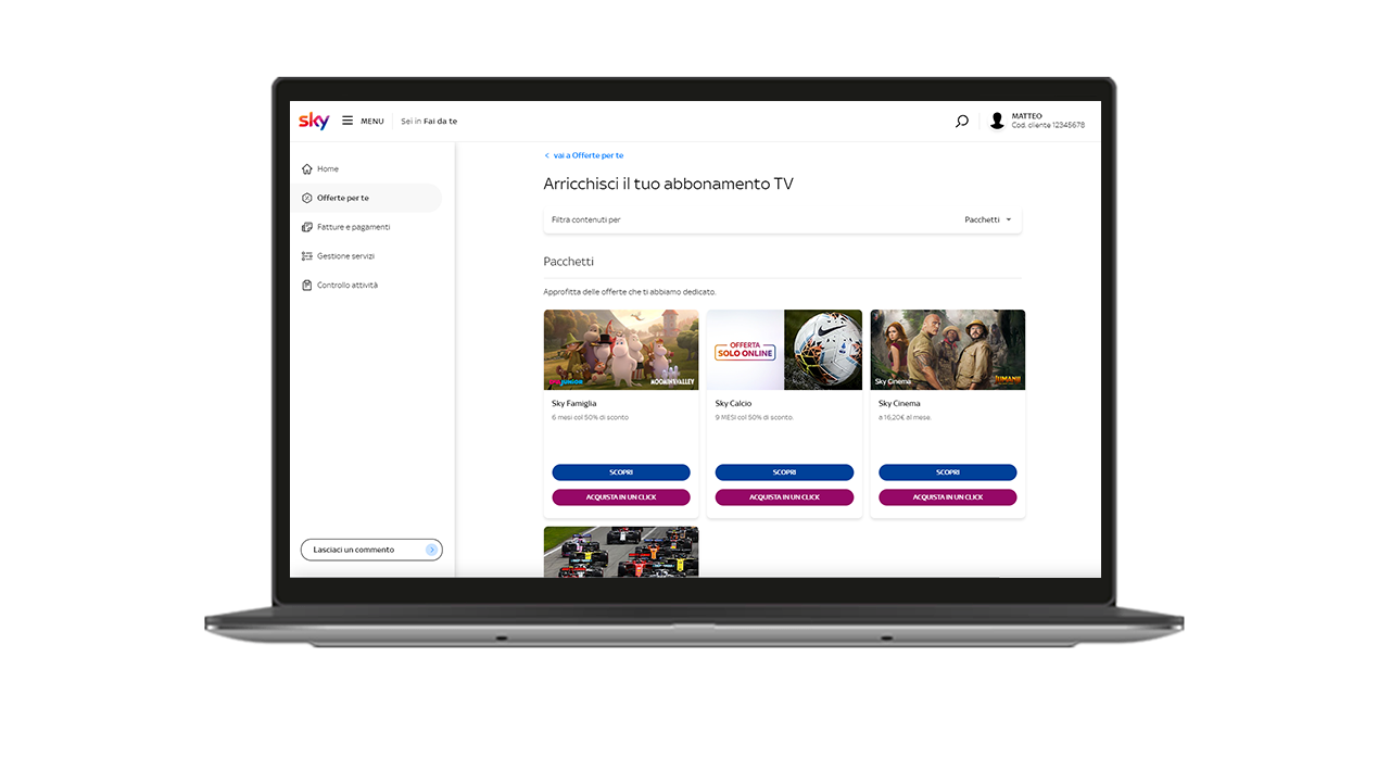 Abbonamento Sky Come Modificare Aggiungere Un Pacchetto Sky