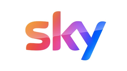 Logo ufficiale brand Sky colore gradiente arcobaleno