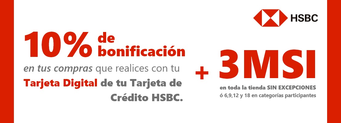 Hasta 18 MSI en Toda la tienda (excepto Acero y Varilla) con Tarjetas Participantes