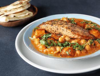 Citrus Salmon & Curried Butternut Squash Stew