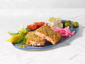 Mediterranean Mezze Platter with Wild Salmon