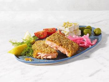 Mediterranean Mezze Platter with Wild Salmon