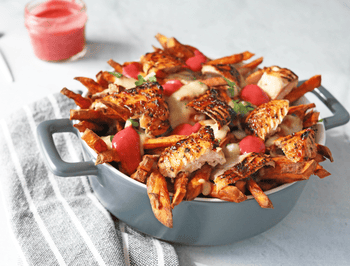 Applewood Smoked Salmon & Sweet Potato Poutine
