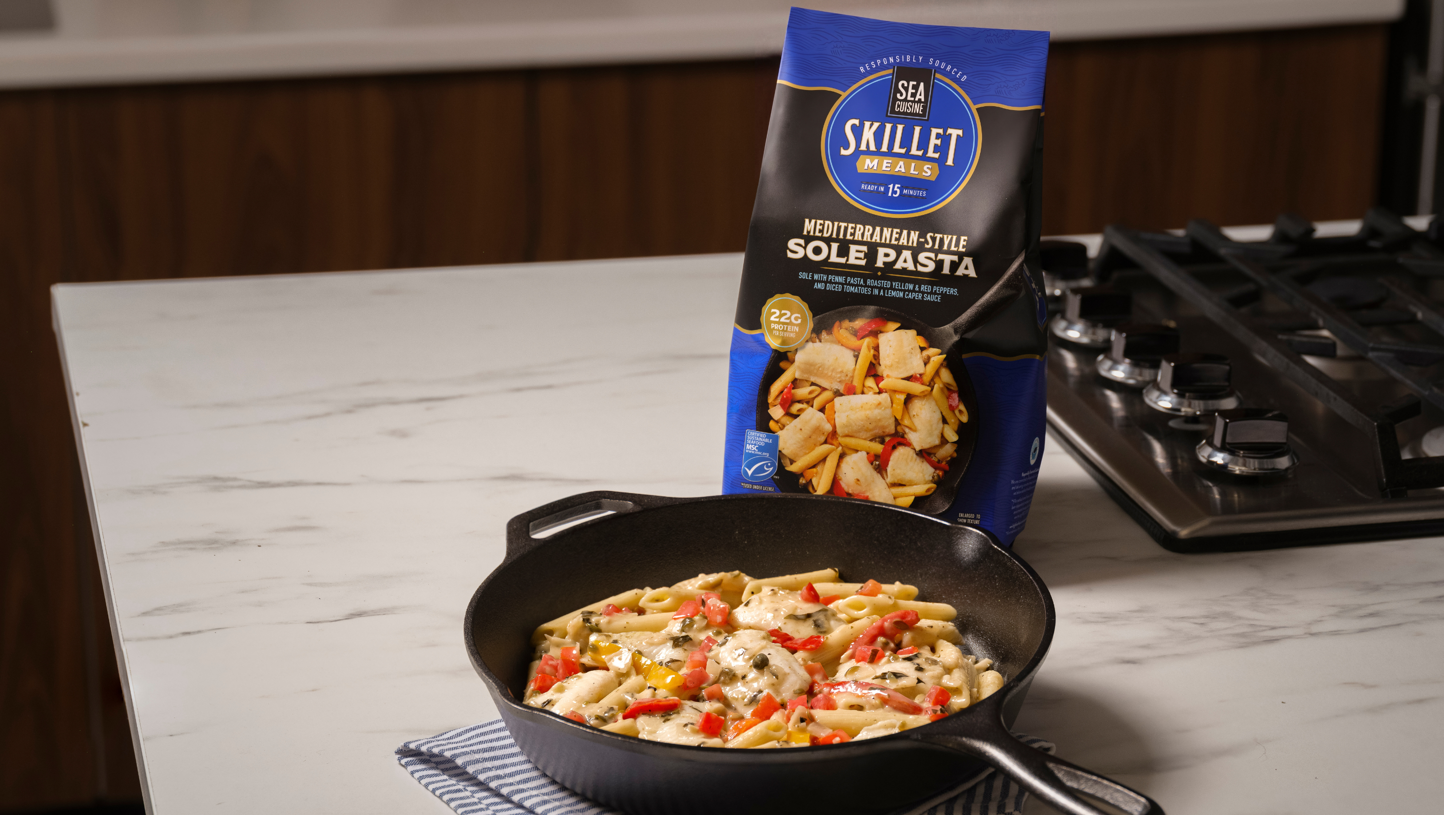 Mediterranean-Style
Sole Pasta
