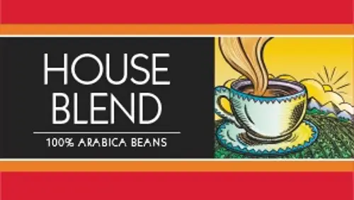 House blend coffee from 100% arabica beans