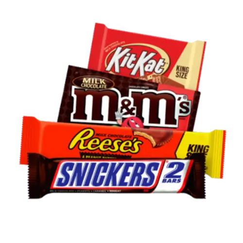 Variety of chocolate snacks