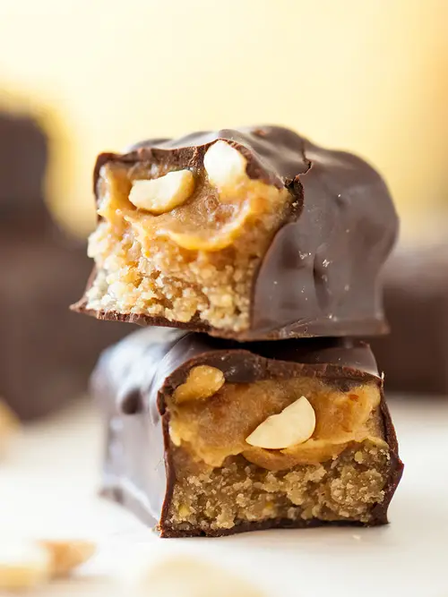 Chocolate candy bar with nuts