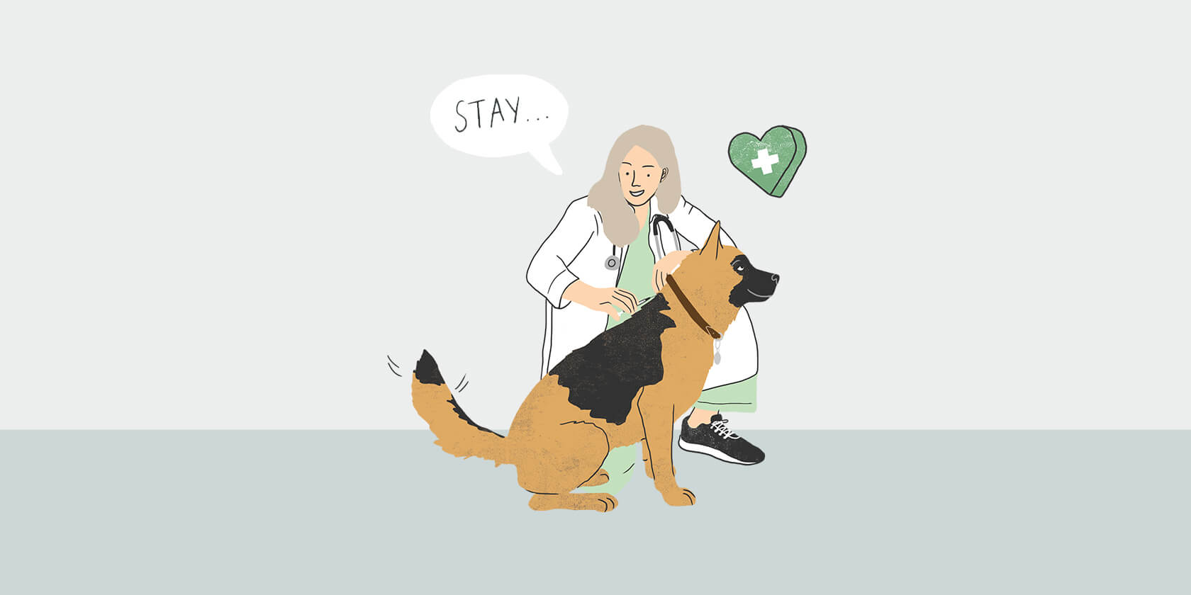 Veterinarian vaccinating dog
