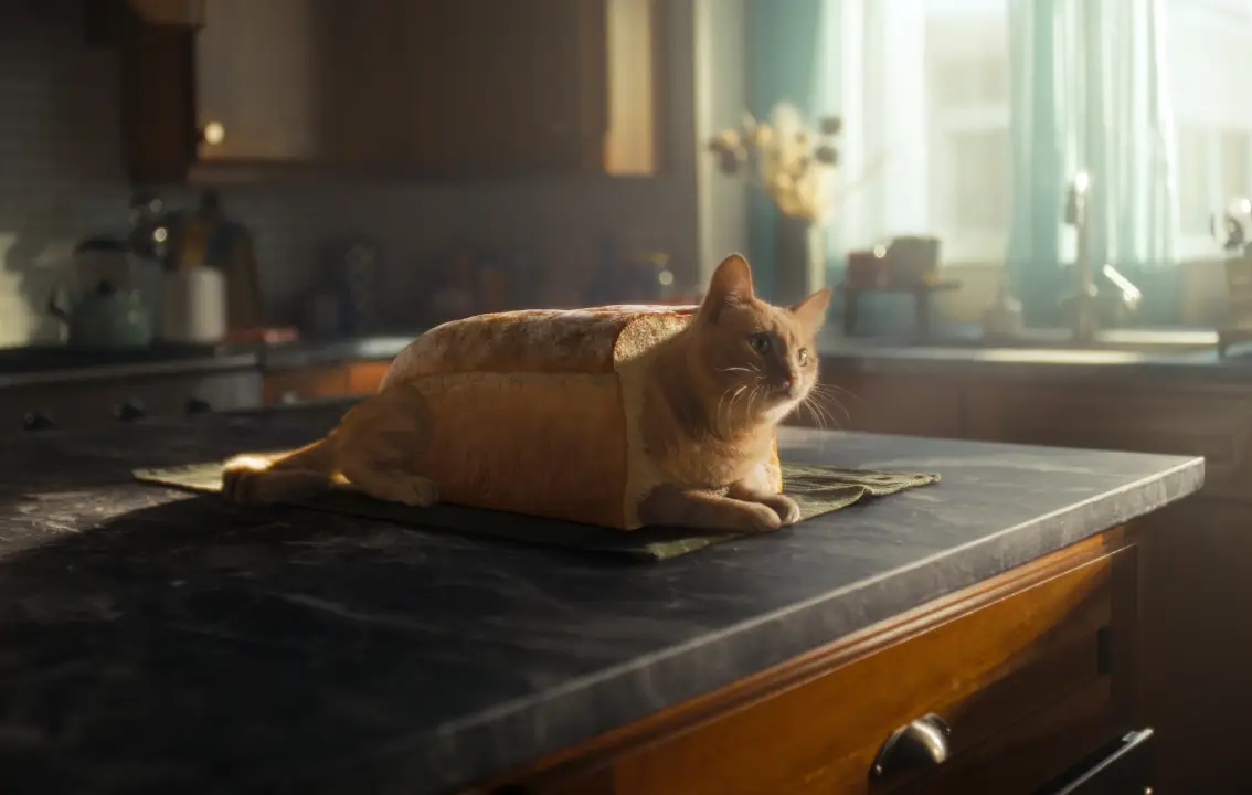 Cat that looks like a loaf of bread