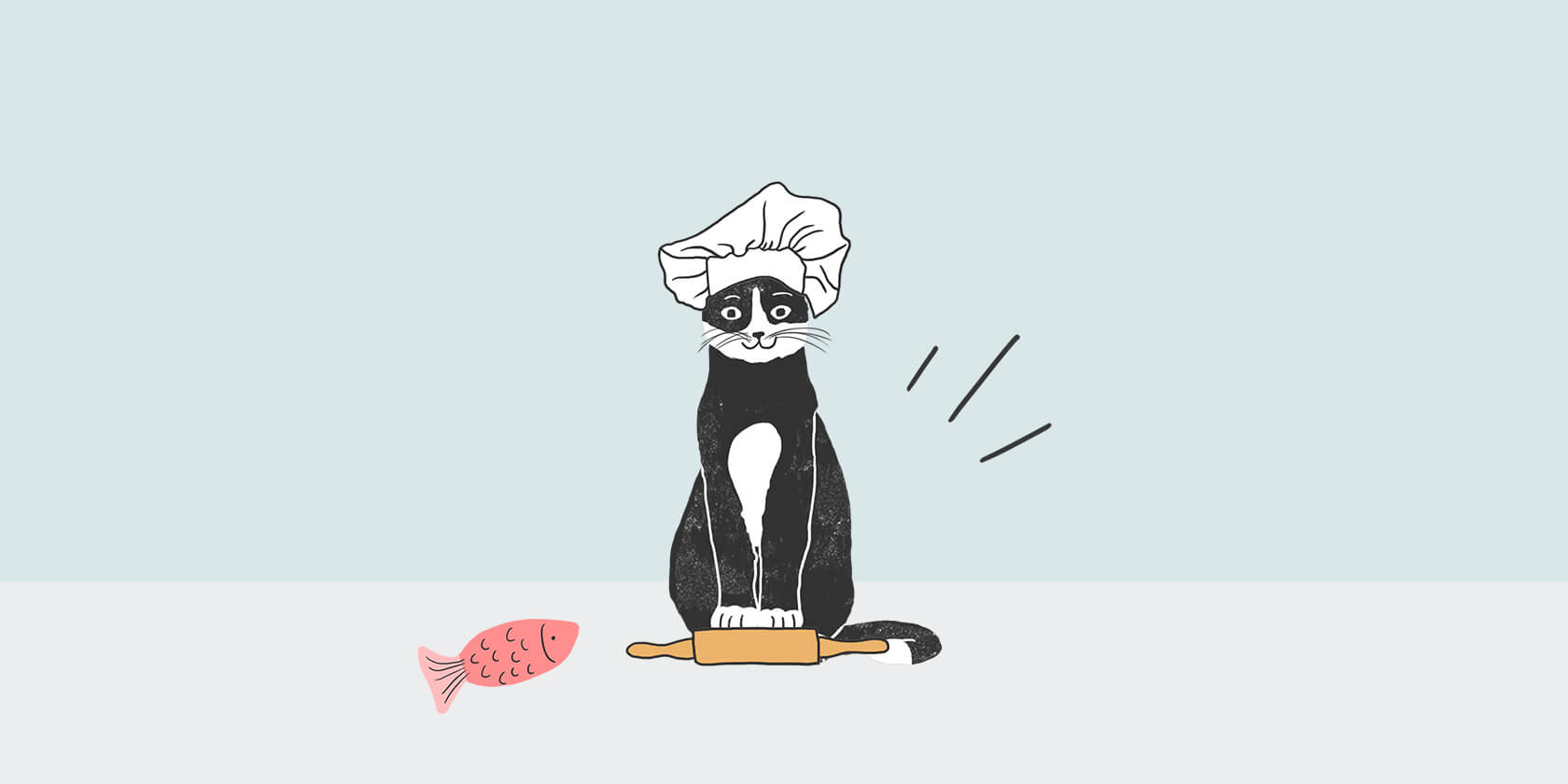 Cat with a chefs hat