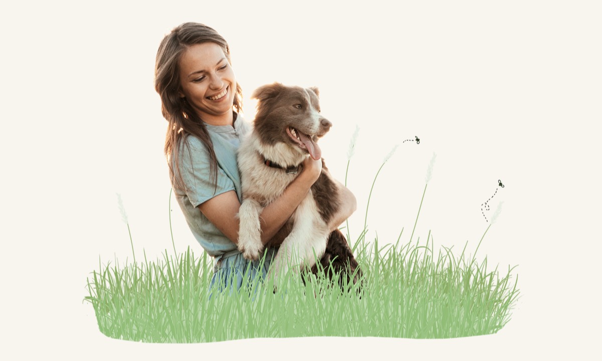 Woman with her dog