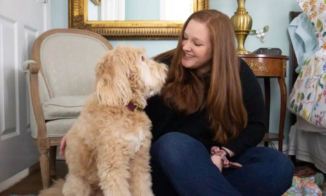 Lady with her dog