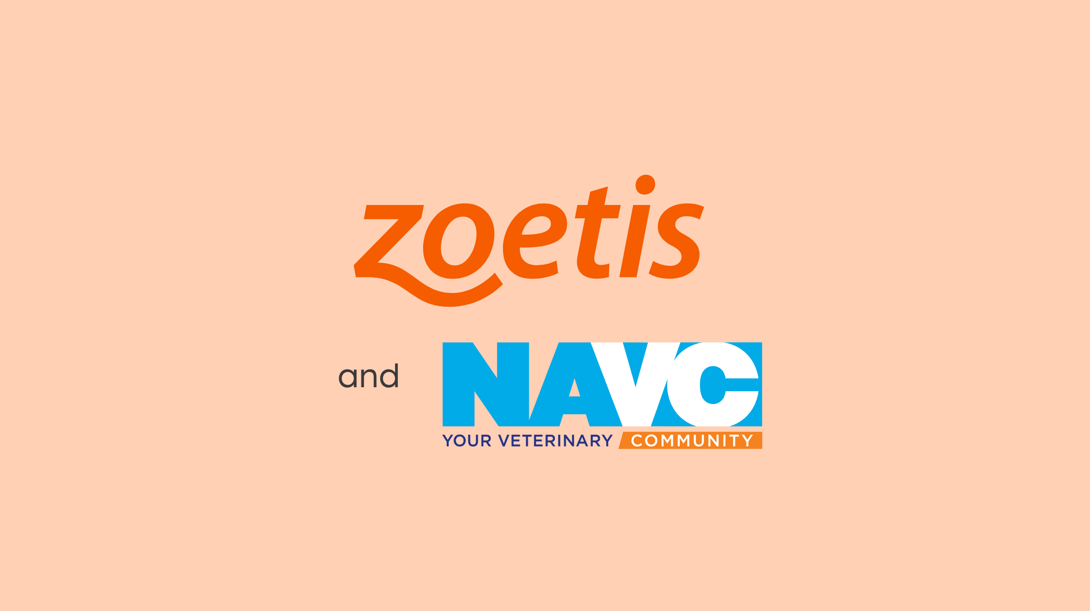 The logo for Zoetis and NAVC.