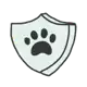 Shield with a paw on it.